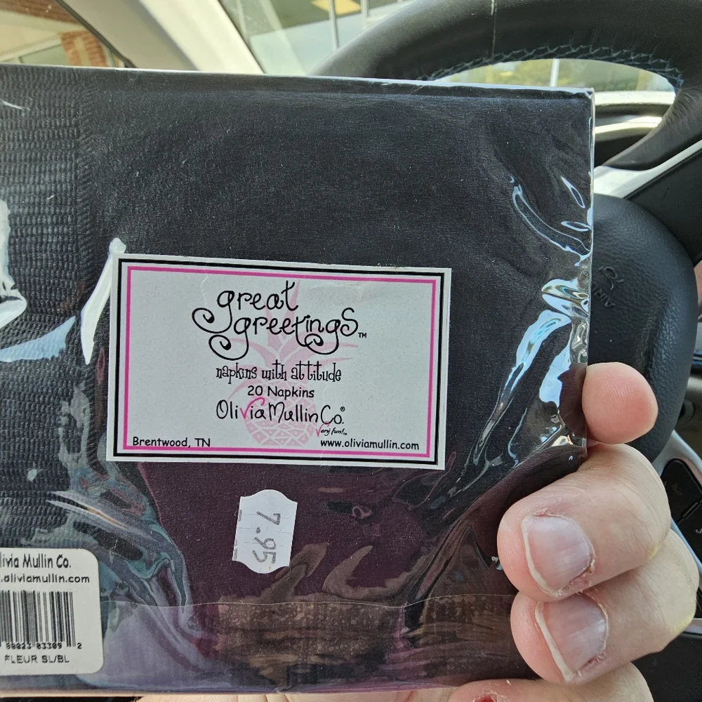 15 packs of various size napkins and themes